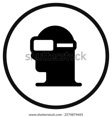 Editable VR goggles, virtual reality vector icon. AI technology, artificial intelligence, computer. Part of a big icon set family. Perfect for web and app interfaces, presentations, infographics, etc