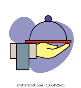 editable waiter jobs vector icon, modern concept 