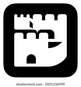 Editable wall, castle, fortress vector icon. Landmark, monument, ancient, building, architecture. Part of a big icon set family. Perfect for web and app interfaces, presentations, infographics, etc