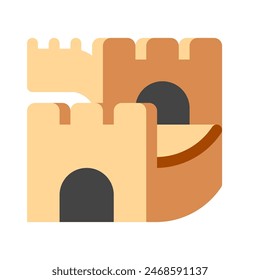 Editable wall, castle, fortress vector icon. Landmark, monument, ancient, building, architecture. Part of a big icon set family. Perfect for web and app interfaces, presentations, infographics, etc