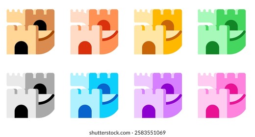 Editable wall, castle, fortress vector icon. Landmark, monument, ancient, building, architecture. Part of a big icon set family. Perfect for web and app interfaces, presentations, infographics, etc