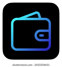 Cartera editable, icono de vector de pago en efectivo. Parte de una gran familia de iconos. Perfecto para interfaces web y aplicaciones, presentaciones, infografías, etc