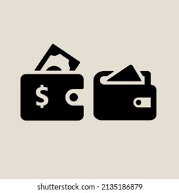 Iconos editables de la cartera estilo moderno de diseño plano