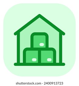 Editable warehouse vector icon. Shipping, delivery, e-commerce, transport, logistics. Part of a big icon set family. Perfect for web and app interfaces, presentations, infographics, etc