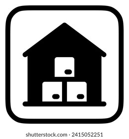 Editable warehouse vector icon. Shipping, delivery, e-commerce, transport, logistics. Part of a big icon set family. Perfect for web and app interfaces, presentations, infographics, etc