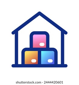 Icono de Vector de almacén editable. Envío, entrega, comercio electrónico, transporte, logística. Parte de una gran familia de iconos. Perfecto para interfaces de Web y App, presentaciones, infografías, etc