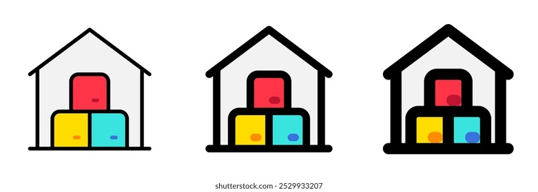 Editable warehouse vector icon. Shipping, delivery, e-commerce, transport, logistics. Part of a big icon set family. Perfect for web and app interfaces, presentations, infographics, etc