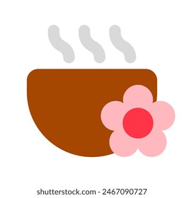 Agua caliente editable, icono del Vector del tazón. Wellness, spa, relajación. Parte de una gran familia de iconos. Perfecto para interfaces de Web y App, presentaciones, infografías, etc