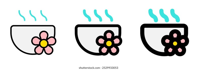 Editable warm water, bowl vector icon. Wellness, spa, relaxation. Part of a big icon set family. Perfect for web and app interfaces, presentations, infographics, etc