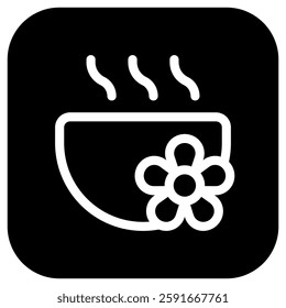 Editable warm water, bowl vector icon. Wellness, spa, relaxation. Part of a big icon set family. Perfect for web and app interfaces, presentations, infographics, etc