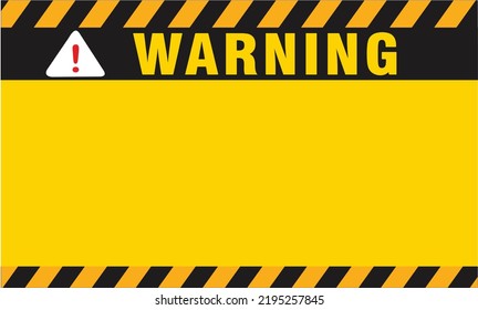 Editable Warning Empty Sign Board Text Stock Vector (Royalty Free ...