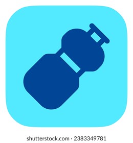 Icono del vector de botella de agua modificable. Parte de una familia de iconos grandes. Perfecto para interfaces web y de aplicaciones, presentaciones, infografías, etc