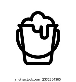Bearbeitbare Wassereimer-Vektorsymbol. Teil einer großen Icon-Set-Familie. Perfekt für Web- und App-Schnittstellen, Präsentationen, Infografiken usw.