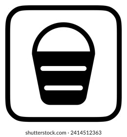 Bearbeitbare Wassereimer-Vektorsymbol. Teil einer großen Icon-Set-Familie. Perfekt für Web- und App-Schnittstellen, Präsentationen, Infografiken usw.