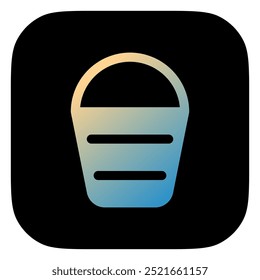 Icono de Vector de cubo de agua editable. Parte de una gran familia de iconos. Perfecto para interfaces de Web y App, presentaciones, infografías, etc