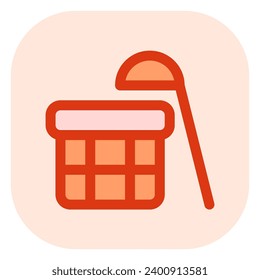 Editable water bucket, wooden bucket vector icon. Wellness, spa, relaxation. Part of a big icon set family. Perfect for web and app interfaces, presentations, infographics, etc