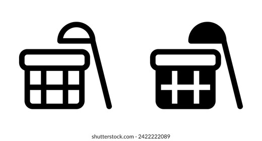 Editable water bucket, wooden bucket vector icon. Wellness, spa, relaxation. Part of a big icon set family. Perfect for web and app interfaces, presentations, infographics, etc