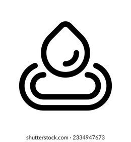 Editable water droplet, hot spring vector icon. Wellness, spa, relaxation. Part of a big icon set family. Perfect for web and app interfaces, presentations, infographics, etc