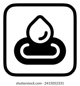 Editable water droplet, hot spring vector icon. Wellness, spa, relaxation. Part of a big icon set family. Perfect for web and app interfaces, presentations, infographics, etc