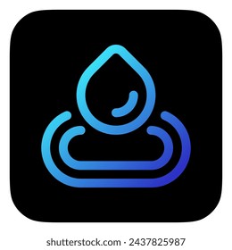 Editable water droplet, hot spring vector icon. Wellness, spa, relaxation. Part of a big icon set family. Perfect for web and app interfaces, presentations, infographics, etc