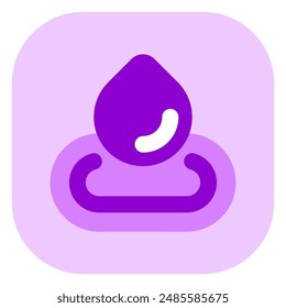 Editable water droplet, hot spring vector icon. Wellness, spa, relaxation. Part of a big icon set family. Perfect for web and app interfaces, presentations, infographics, etc