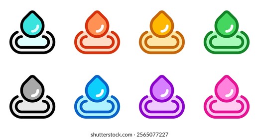 Editable water droplet, hot spring vector icon. Wellness, spa, relaxation. Part of a big icon set family. Perfect for web and app interfaces, presentations, infographics, etc