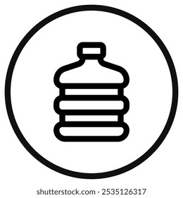 Ícone de vetor de galão de água editável. Parte de uma grande família de conjuntos de ícones. Perfeito para interfaces web e app, apresentações, infográficos, etc