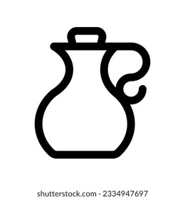 Editable water jug, liquid, container, olive oil vector icon. Wellness, spa, relaxation. Part of a big icon set family. Perfect for web and app interfaces, presentations, infographics, etc
