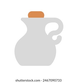 Editable water jug, liquid, container, olive oil vector icon. Wellness, spa, relaxation. Part of a big icon set family. Perfect for web and app interfaces, presentations, infographics, etc