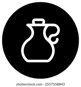 Editable water jug, liquid, container, olive oil vector icon. Wellness, spa, relaxation. Part of a big icon set family. Perfect for web and app interfaces, presentations, infographics, etc