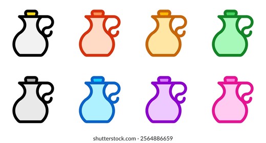 Editable water jug, liquid, container, olive oil vector icon. Wellness, spa, relaxation. Part of a big icon set family. Perfect for web and app interfaces, presentations, infographics, etc