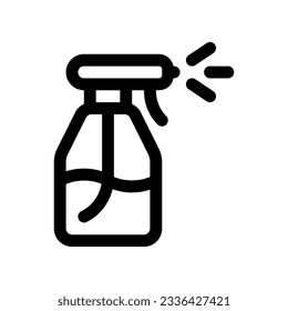 Bearbeitbarer Wasserspritzer, Spritzflasche, Vektorsymbol. Gartenarbeit, Landschaftsgestaltung, Hygiene. Teil einer großen Icon-Set-Familie. Perfekt für Web- und App-Schnittstellen, Präsentationen, Infografiken usw.