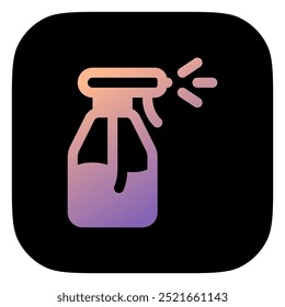 Rociador de agua editable, icono de Vector de botella de spray. Jardinería, paisajismo, higiene. Parte de una gran familia de iconos. Perfecto para interfaces de Web y App, presentaciones, infografías, etc