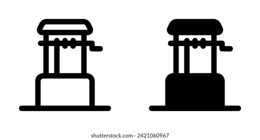Editable water well vector icon. Water source, rural, structure. Part of a big icon set family. Perfect for web and app interfaces, presentations, infographics, etc
