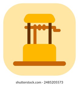 Editable water well vector icon. Water source, rural, structure. Part of a big icon set family. Perfect for web and app interfaces, presentations, infographics, etc