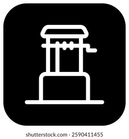 Editable water well vector icon. Water source, rural, structure. Part of a big icon set family. Perfect for web and app interfaces, presentations, infographics, etc