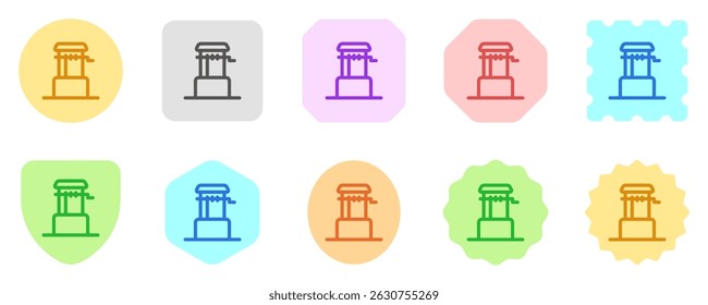 Editable water well vector icon. Water source, rural, structure. Part of a big icon set family. Perfect for web and app interfaces, presentations, infographics, etc