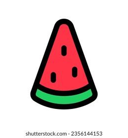 Editable watermelon, fresh fruit, summer food vector icon. Part of a big icon set family. Perfect for web and app interfaces, presentations, infographics, etc