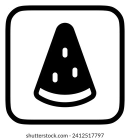 sandía editable, fruta fresca, icono vector de comida de verano. Parte de una familia de iconos grandes. Perfecto para interfaces web y de aplicaciones, presentaciones, infografías, etc
