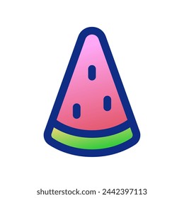 Editable watermelon, fresh fruit, summer food vector icon. Part of a big icon set family. Perfect for web and app interfaces, presentations, infographics, etc