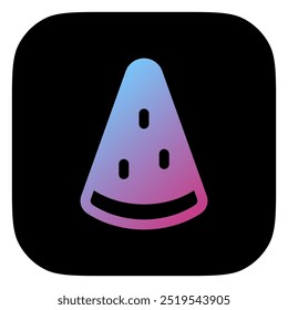 Melancia editável, fruta fresca, ícone do vetor de comida de verão. Parte de uma grande família de conjuntos de ícones. Perfeito para interfaces web e app, apresentações, infográficos, etc