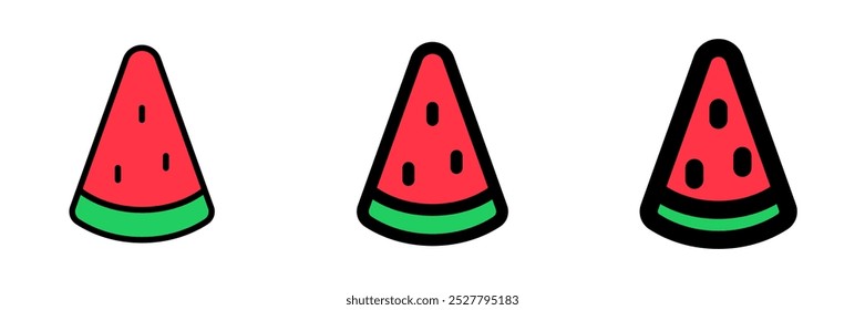 Editable watermelon, fresh fruit, summer food vector icon. Part of a big icon set family. Perfect for web and app interfaces, presentations, infographics, etc