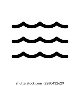 Bearbeitbare Welle, Fluss, Ozean, Wasser Vektorsymbol. Teil einer großen Icon-Set-Familie. Perfekt für Web- und App-Schnittstellen, Präsentationen, Infografiken usw.