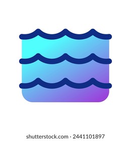 Editable wave, river, ocean, water vector icon. Part of a big icon set family. Perfect for web and app interfaces, presentations, infographics, etc