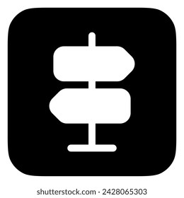 Editable wayfinder, signpost vector icon. Part of a big icon set family. Perfect for web and app interfaces, presentations, infographics, etc