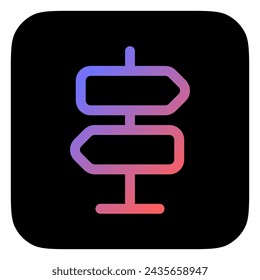 Editable wayfinder, signpost vector icon. Part of a big icon set family. Perfect for web and app interfaces, presentations, infographics, etc