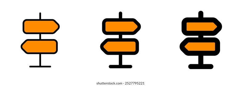 Editable wayfinder, signpost vector icon. Part of a big icon set family. Perfect for web and app interfaces, presentations, infographics, etc