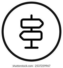 Editable wayfinder, signpost vector icon. Part of a big icon set family. Perfect for web and app interfaces, presentations, infographics, etc
