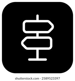 Editable wayfinder, signpost vector icon. Part of a big icon set family. Perfect for web and app interfaces, presentations, infographics, etc