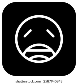 Editable weary, tired face vector icon. Part of a big icon set family. Perfect for web and app interfaces, presentations, infographics, etc